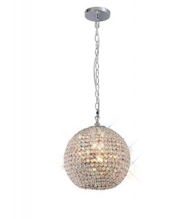 Ceiling Pendant 5 Light Polished Chrome, Crystal - 1