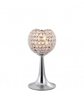 Table Lamp 2 Light Polished Chrome, Crystal - 1
