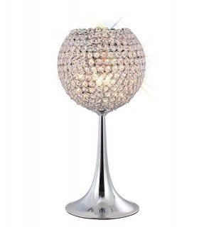 Table Lamp 3 Light Polished Chrome, Crystal - 1