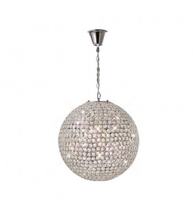Globe Ceiling Pendant 7 Light Polished Chrome, Crystal - 1