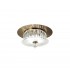 Flush Ceiling Round 4 Light Antique Brass, Glass, Crystal - 1