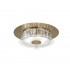 Flush Ceiling Round 6 Light Antique Brass, Glass, Crystal - 1