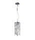 Ceiling Pendant Cylinder 2 Light Polished Chrome, Crystal - 1