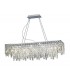 Ceiling Pendant Rectangular 6 Light Polished Chrome, Crystal - 1