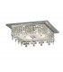 Flush Ceiling Square 4 Light Polished Chrome, Glass, Crystal - 1