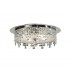 Flush Ceiling Round 6 Light Polished Chrome, Glass, Crystal - 1