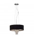 Ceiling Pendant with Black Shade 4 Light Polished Chrome, Crystal - 1