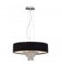 Ceiling Pendant with Black Shade 6 Light Polished Chrome, Crystal - 1