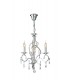 Ceiling Pendant Chandelier 3 Light Polished Chrome, Crystal - 1