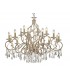 IL30312+6 Ceiling Pendant Chandelier 18 Light E14 French Gold, Crystal - 1