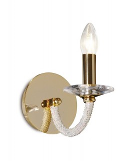 Wall Lamp Switched 1 Candle Light Gold, Crystal - 1