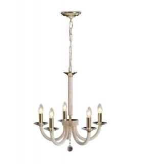 Ceiling Pendant Chandelier 5 Light Gold, Crystal - 1