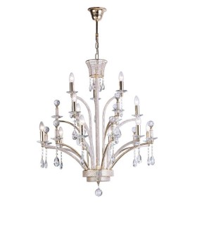 Ceiling Pendant Chandelier Large 12 Light French Gold, Crystal (Item Requires Assembly) - 1