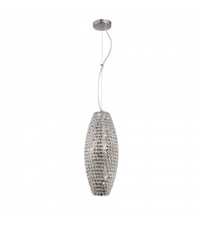 Ceiling Pendant 4 Light Polished Chrome, Crystal - 1