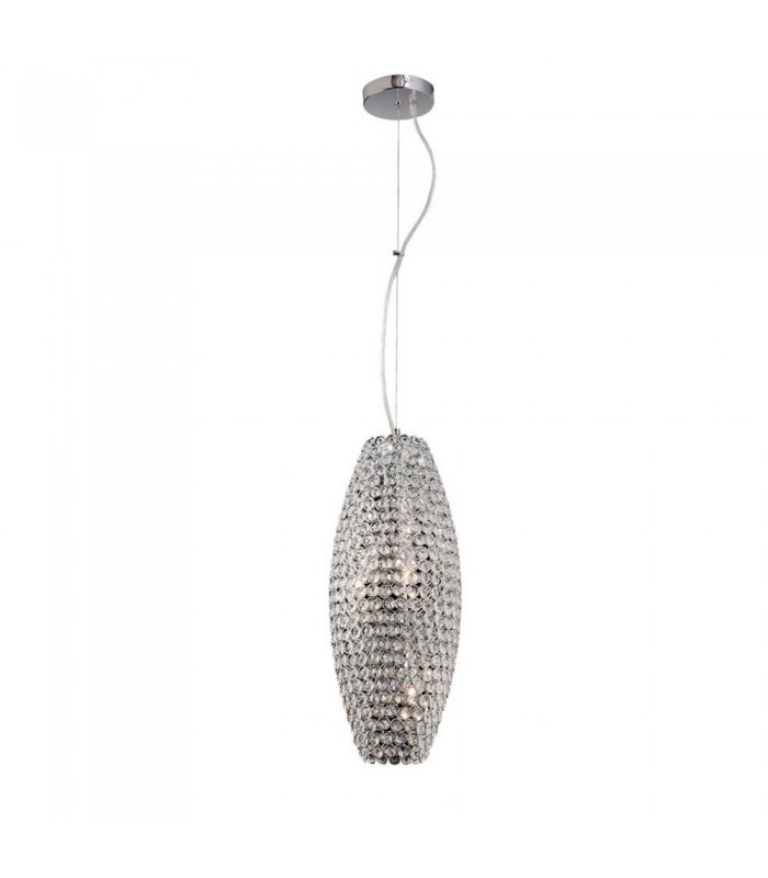 Ceiling Pendant 4 Light Polished Chrome, Crystal - 1