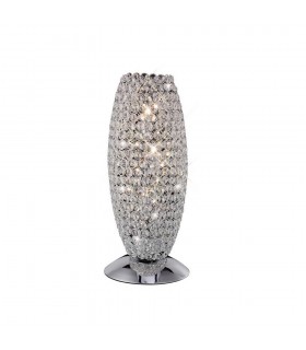 Table Lamp 3 Light Polished Chrome, Crystal - 1