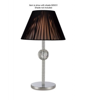 Table Lamp (SHADE SOLD SEPARATELY) 1 Light Polished Chrome, Crystal - 1