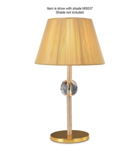 Table Lamp (SHADE SOLD SEPARATELY) 1 Light Gold, Crystal - 1