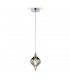 Ceiling Pendant 1 Light Polished Chrome, Crystal - 1