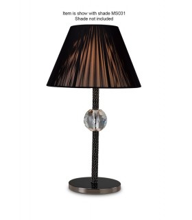 Table Lamp 1 Light (SHADE SOLD SEPARATELY) Black Chrome, Crystal - 1