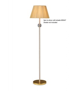 Floor Lamp (SHADE SOLD SEPARATELY) 1 Light Gold, Crystal - 1