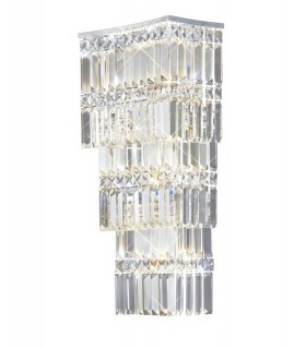 Wall Lamp 4 Light Polished Chrome, Crystal - 1
