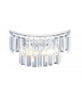 Wall Lamp 2 Light Polished Chrome, Crystal - 1