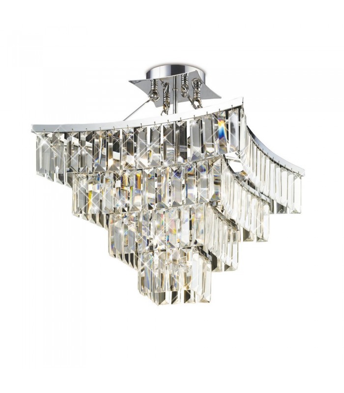 Ceiling Pendant 9 Light Polished Chrome, Crystal - 1