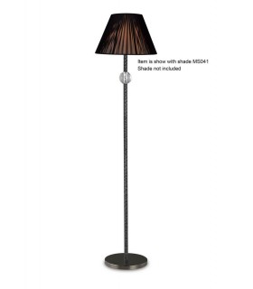 Floor Lamp (SHADE SOLD SEPARATELY) 1 Light Black Chrome, Crystal - 1