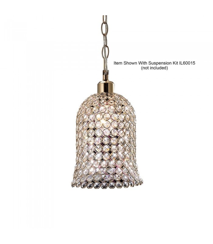 Bell Non-Electric SHADE ONLY French Gold, Crystal - 1