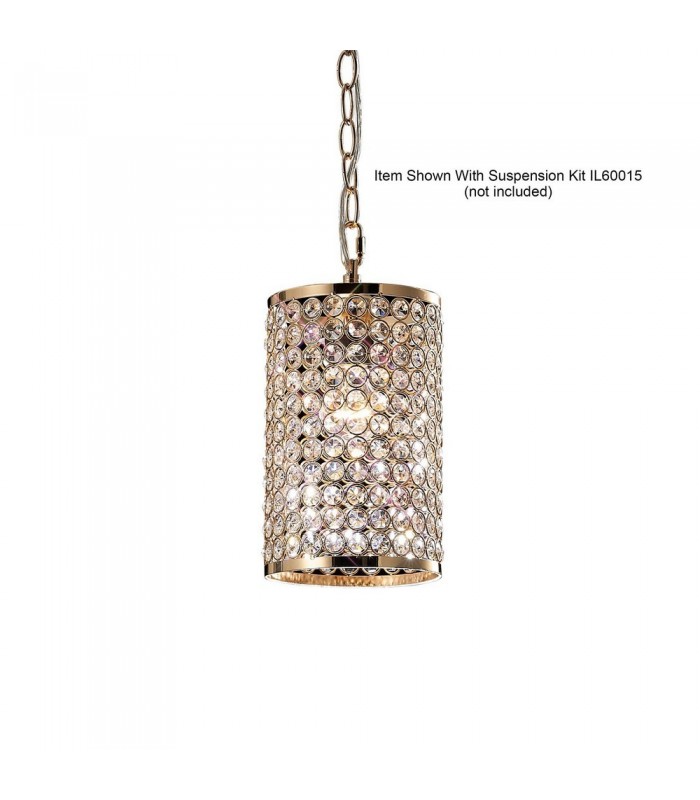 Cylinder Non-Electric SHADE ONLY French Gold, Crystal - 1