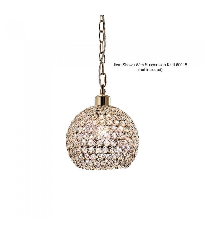 Globe Non-Electric SHADE ONLY French Gold, Crystal - 1