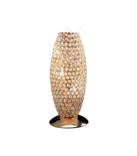 Table Lamp 3 Light French Gold, Crystal - 1