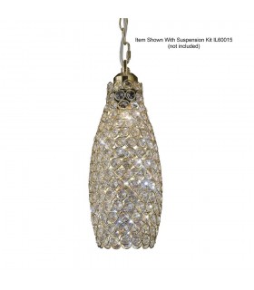 Drum Non-Electric SHADE ONLY French Gold, Crystal - 1