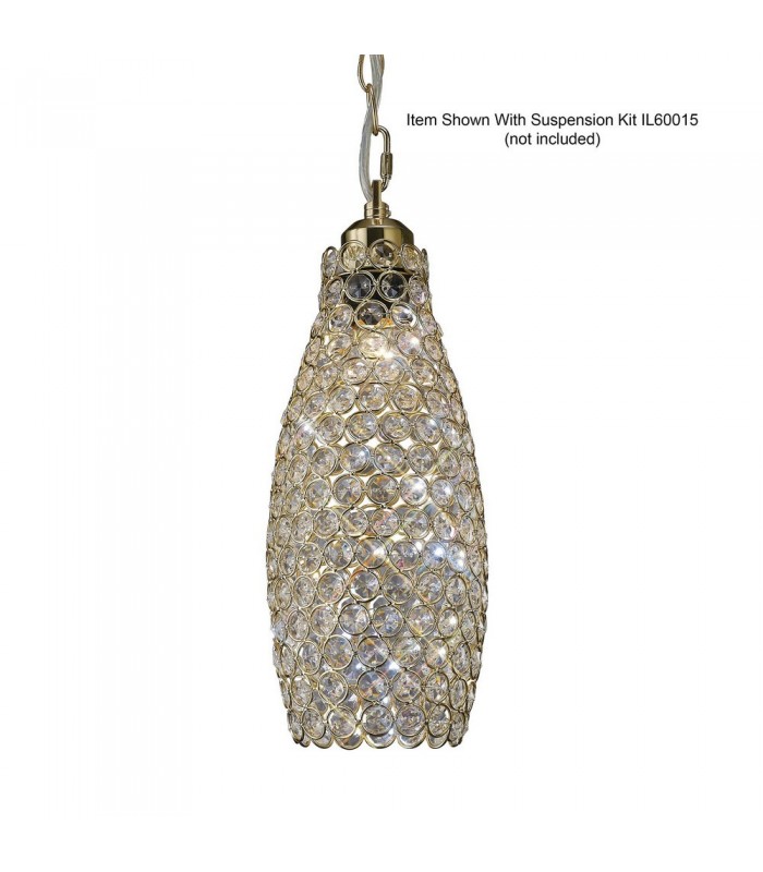Drum Non-Electric SHADE ONLY French Gold, Crystal - 1
