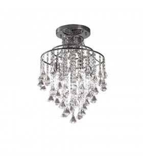 Semi Flush Ceiling 4 Light Polished Chrome, Crystal - 1