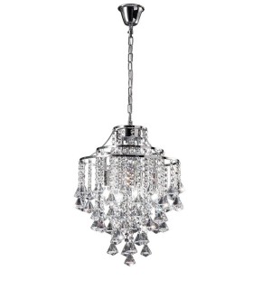 Ceiling Pendant 4 Light Polished Chrome, Crystal - 1