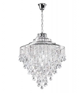 Ceiling Pendant 7 Light Polished Chrome, Crystal - 1