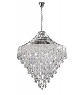 Ceiling Pendant 9 Light Polished Chrome, Crystal - 1