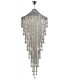 Tall Ceiling Cluster Pendant 15 Light Polished Chrome, Crystal - 1