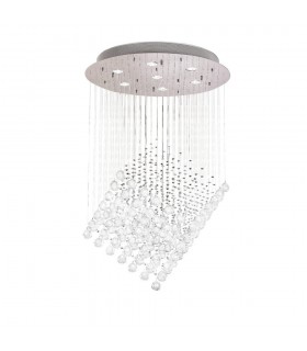 Ceiling Cluster Pendant Diamond 7 Light Polished Chrome, Crystal - 1