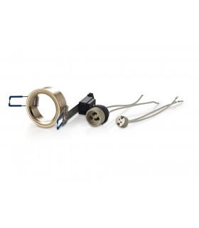 Downlight Component Kit Lampholders And Retaining Ring French Gold For Various Rims - 1