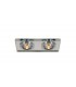 Dual Head Recessed Downlight Rectangle RIM ONLY Clear, Requires 100035310 To Complete The Item - 1