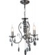 Ceiling 3 Light Black Chrome, Crystal - 1