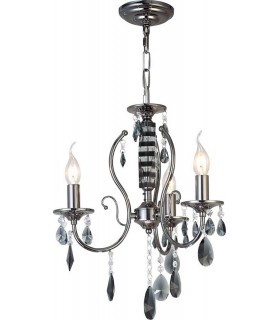 Ceiling 3 Light Black Chrome, Crystal - 1