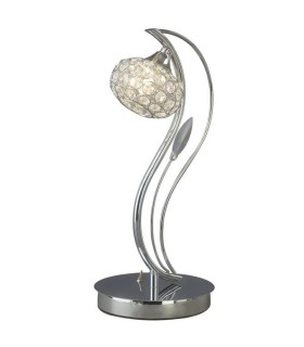 Table Lamp 1 Light Polished Chrome, Crystal - 1