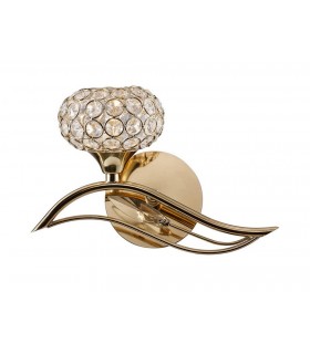 Wall Lamp Switched 1 Light Left French Gold, Crystal - 1