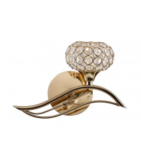 Wall Lamp Switched 1 Light Right French Gold, Crystal - 1