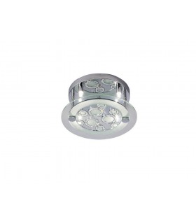 Ceiling Round with Circle Pattern 4 Light Polished Chrome, Crystal - 1