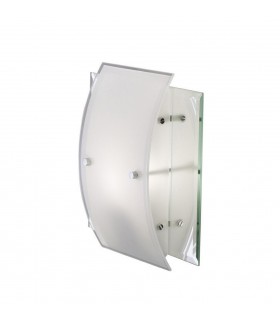 Flush Ceiling, Wall Lamp 1 Light Polished Chrome, Smoked Mirror - 1
